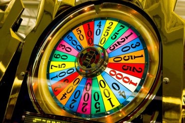 Stake control interface and spin button layout for Adventures Beyond Wonderland